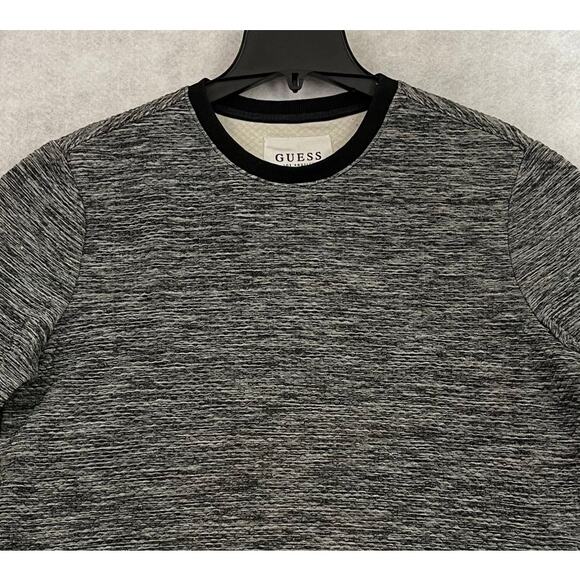 Guess Sweatshirt Womens Size Small Gray Pullover Sweater Zip Vented Hem - Picture 8 of 11